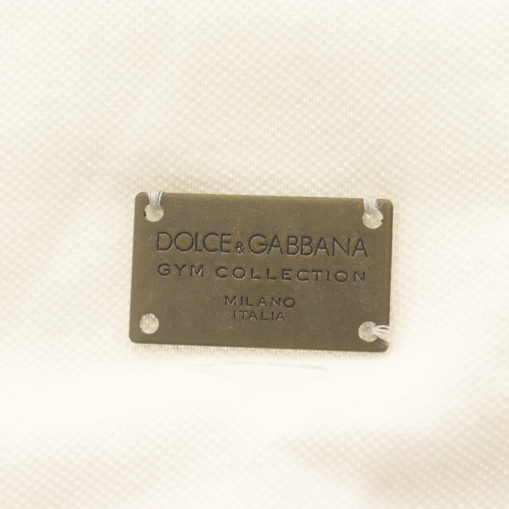 ■ ドルチェアンドガッバーナ DOLCE & GABBANA ポロシャツ 半袖 トップス ロゴプレート メンズ 50(XL相当）ホワイト