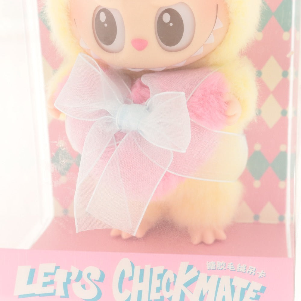 ■ ポップマート POPMART ラブブ ぬいぐるみ キーホルダー 人形 チェックメイトTHE MONSTERS Checkmate イエロー ケース付き 未開封