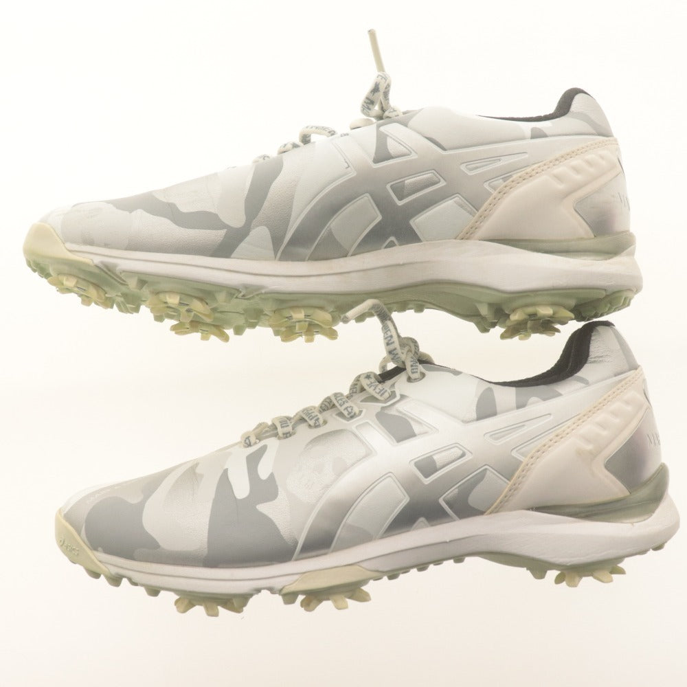■ アシックス × マーク＆ロナ コラボ ASICS x MARK&LONA ゴルフシューズ GEL-KAI 靴 スカル 迷彩 レディース 23.5 袋付き