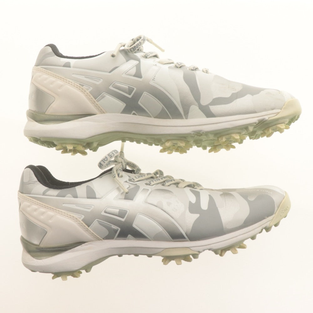 ■ アシックス × マーク＆ロナ コラボ ASICS x MARK&LONA ゴルフシューズ GEL-KAI 靴 スカル 迷彩 レディース 23.5 袋付き