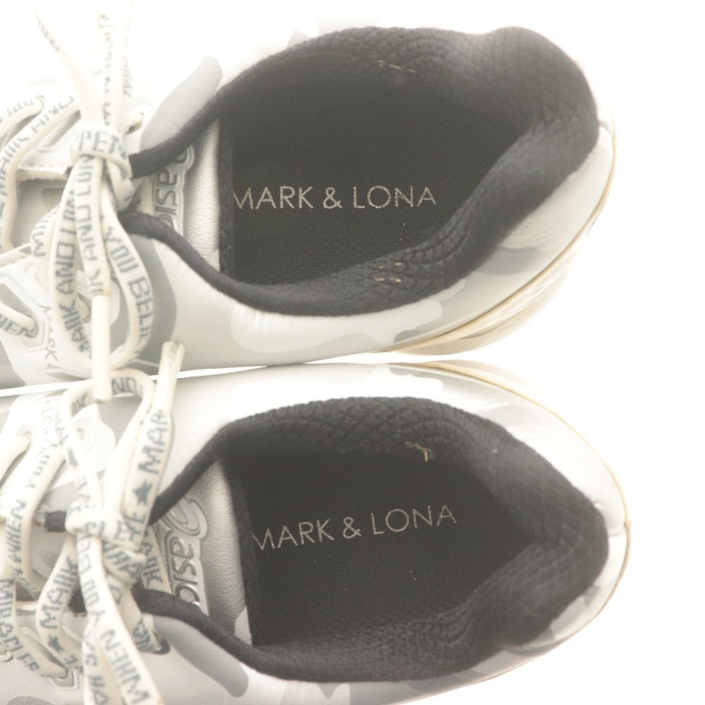 ■ アシックス × マーク＆ロナ コラボ ASICS x MARK&LONA ゴルフシューズ GEL-KAI 靴 スカル 迷彩 レディース 23.5 袋付き