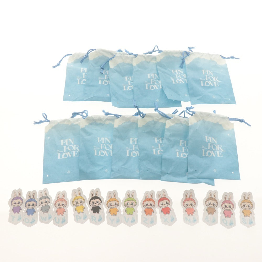 ■ ポップマート ラブブ ぬいぐるみ ペンダント 12点セット まとめ売り THE MONSTERS LABUBU PIN FOR LOVE イニシャル N～ 付属品付き