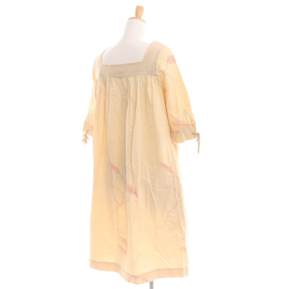 ■ YAB YAM Women's Beige Half Sleeve Dress with Top and Bottoms