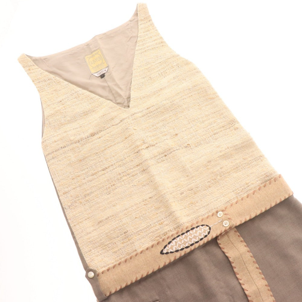 ■ YAB YAM One-Piece Top and Bottoms with Belt, Women's, Size S, Beige