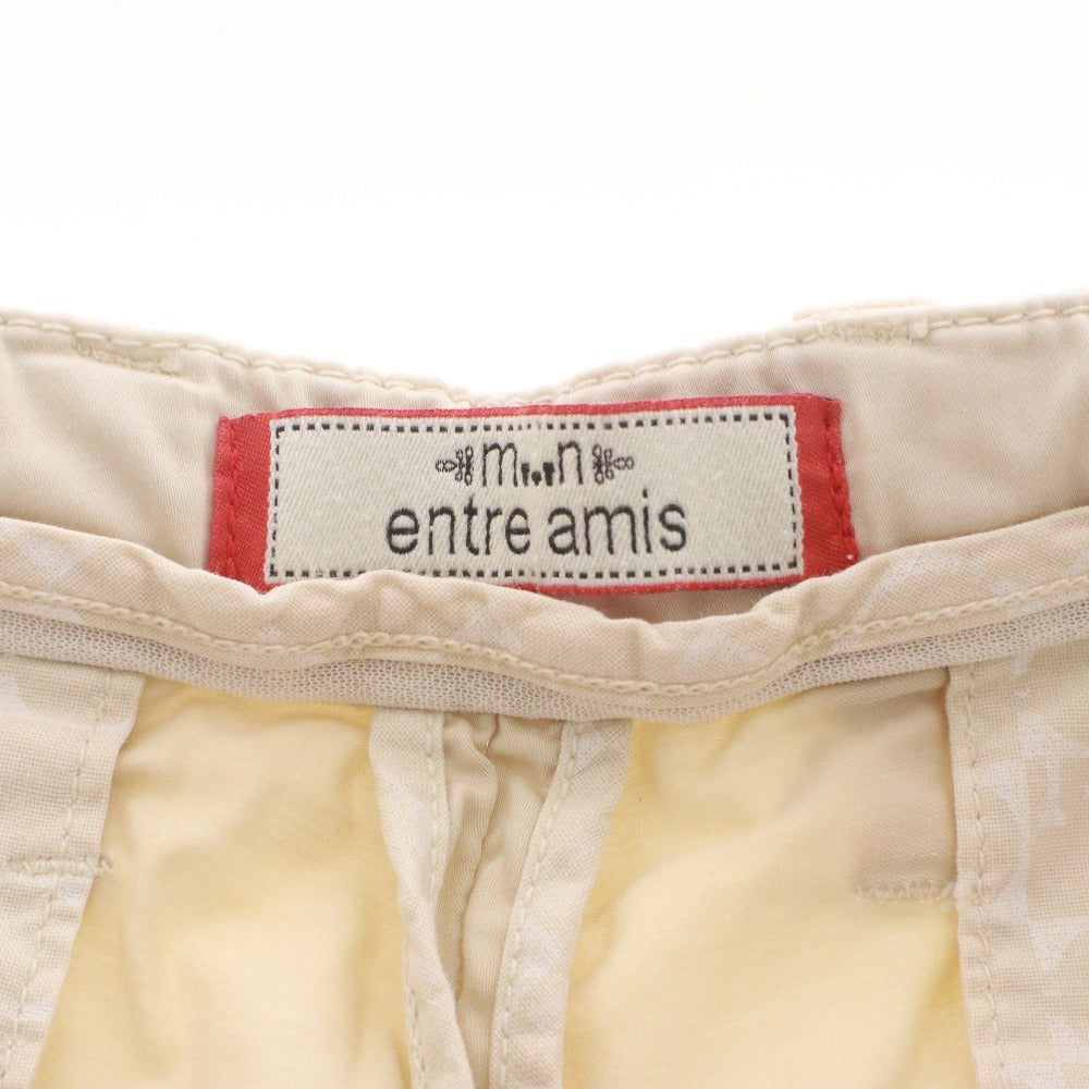 ■ entre amis アントレアミ パンツ ボトムス ボタン ポケット 無地 メンズ 32 アイボリー系