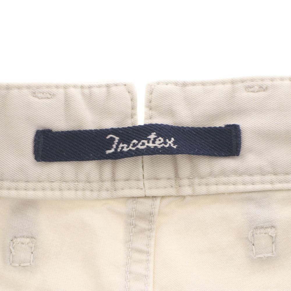 ■ INCOTEX インコテックス パンツ ボトムス ボタン ファスナー ポケット 無地 メンズ 30 ホワイト系