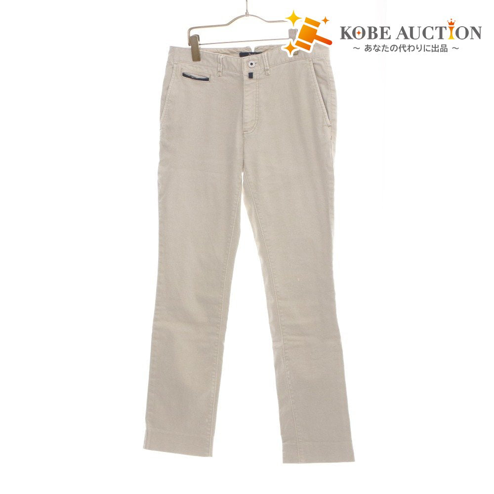 ■ INCOTEX Pants Bottoms Buttons Zippers Pockets Solid Men's 32 Ivory