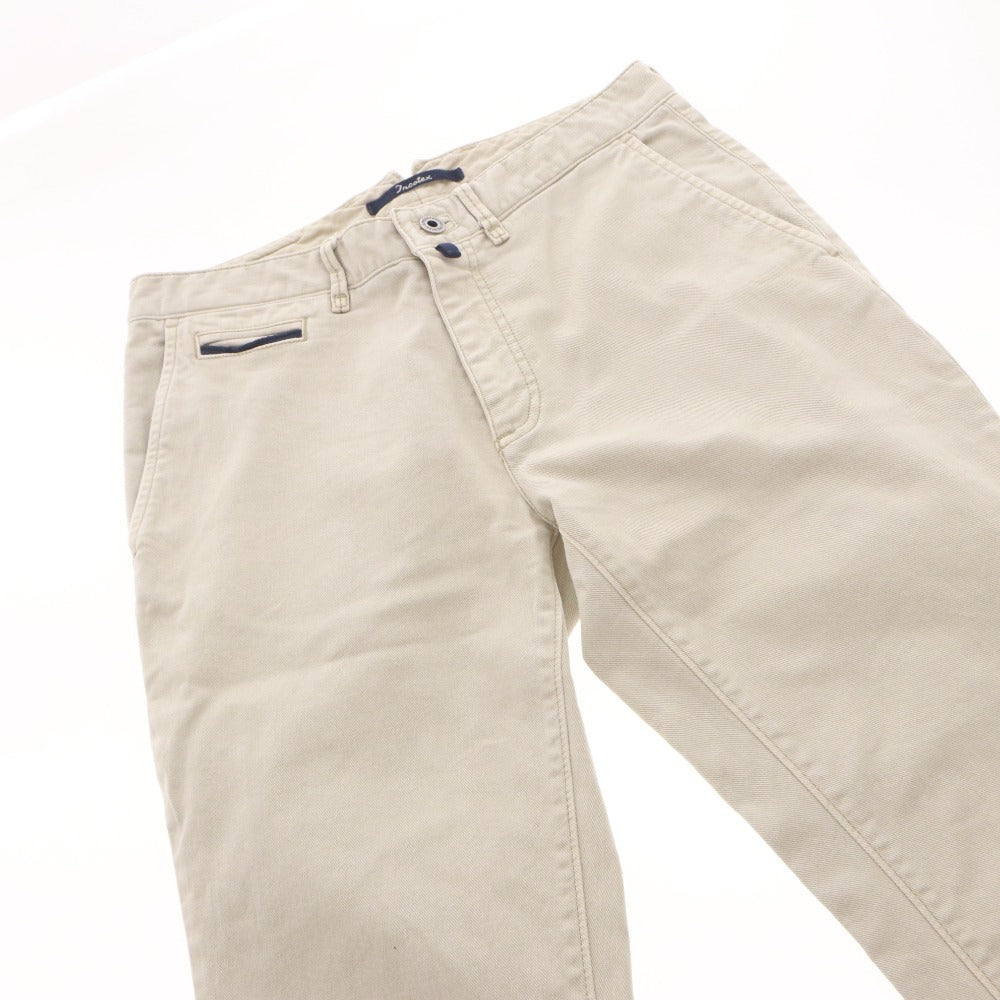 ■ INCOTEX Pants Bottoms Buttons Zippers Pockets Solid Men's 32 Ivory