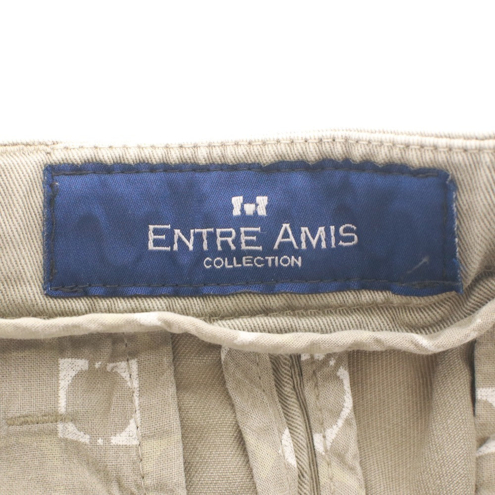 ■ entre amis アントレアミ パンツ ボトムス ファスナー ポケット 無地 メンズ 31 カーキグレー系
