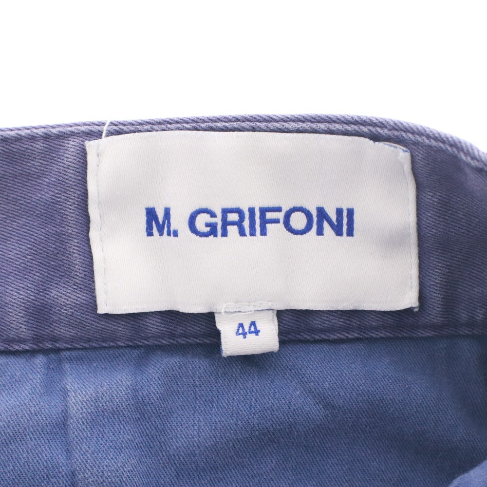 ■ MAURO GRIFONI マウログリフォーニ パンツ ボトムス ファスナー ボタン ポケット 無地 メンズ 44 パープル系