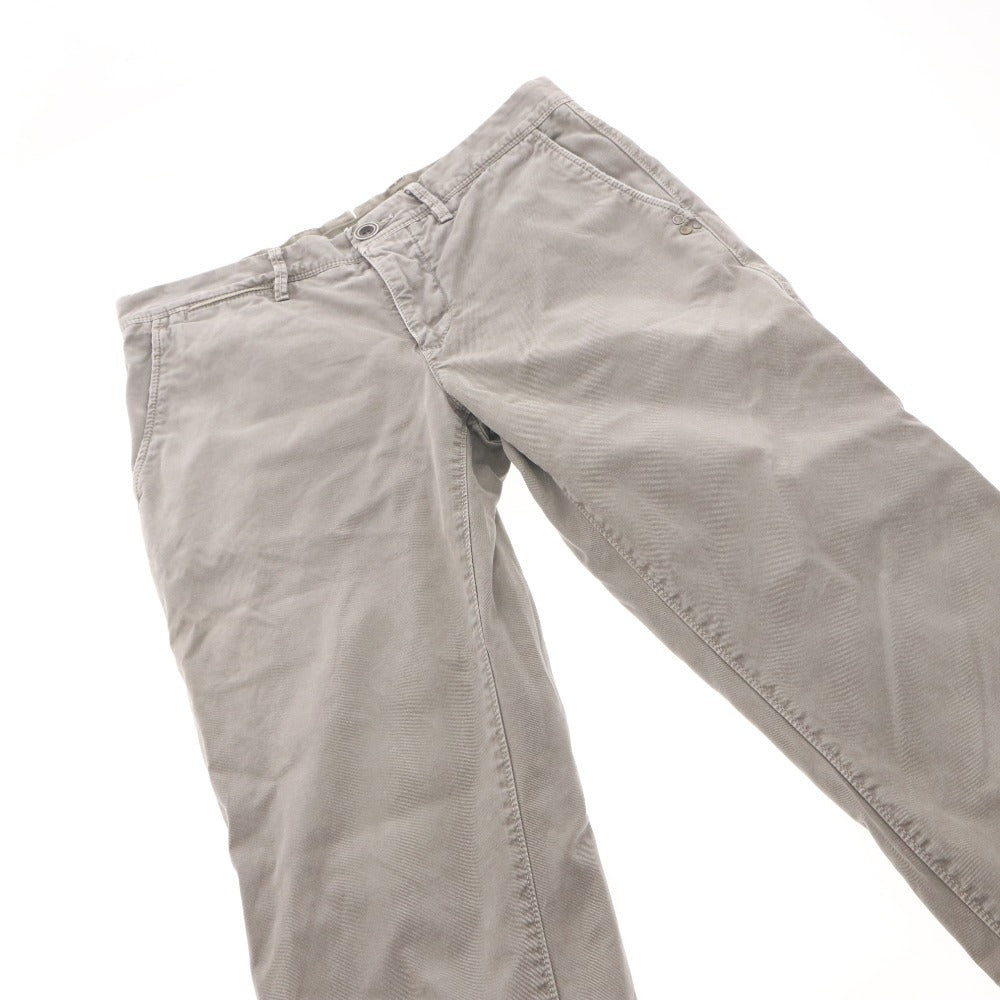 ■ INCOTEX Pants Bottoms Zipper Pockets Buttons Men's 27 Khaki Gray