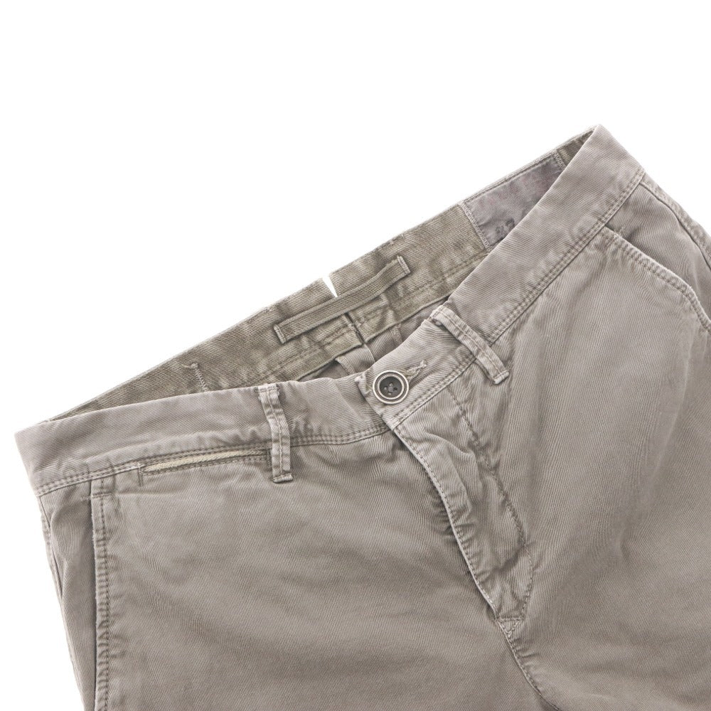■ INCOTEX Pants Bottoms Zipper Pockets Buttons Men's 27 Khaki Gray