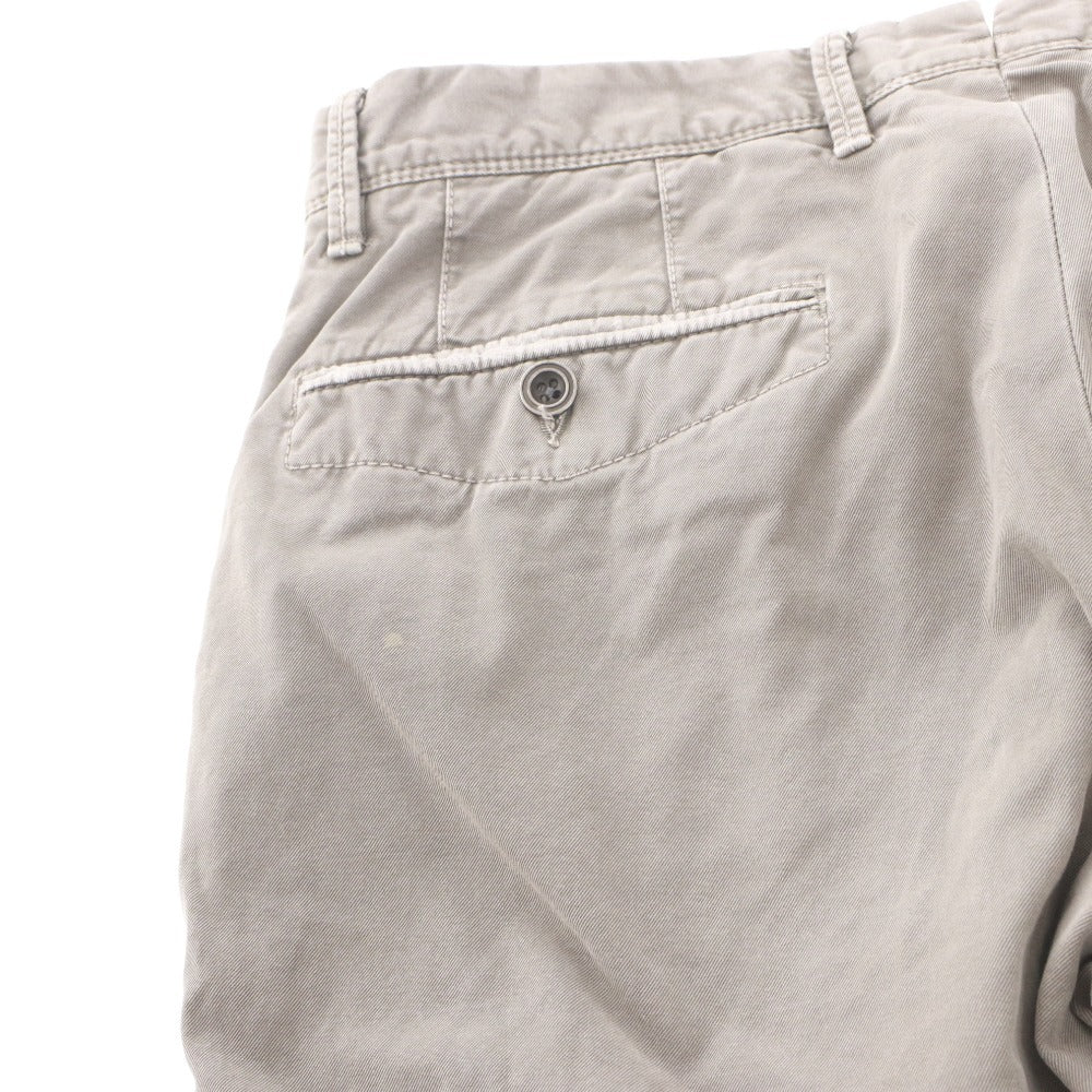 ■ INCOTEX Pants Bottoms Zipper Pockets Buttons Men's 27 Khaki Gray