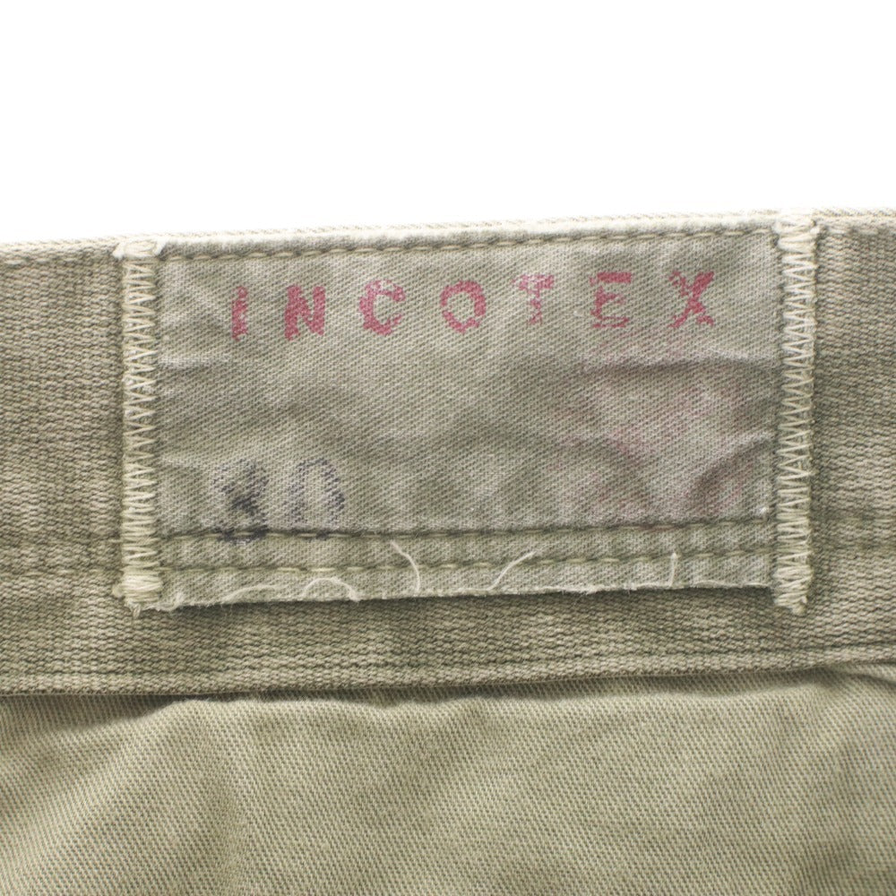 ■ INCOTEX インコテックス パンツ ボトムス ファスナー ポケット ボタン メンズ 30 カーキグレー系