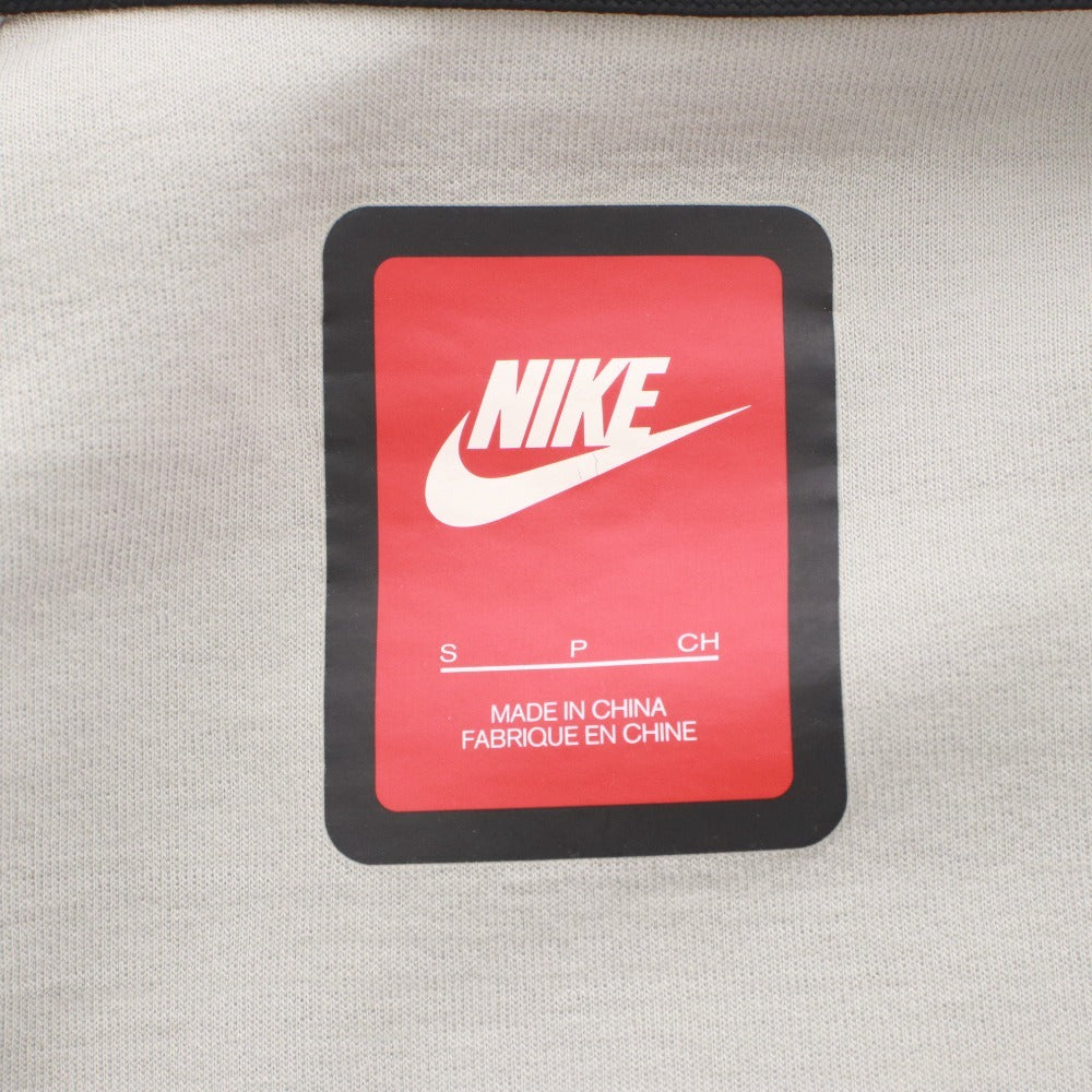 ■ NIKE ナイキ パーカー アウター 長袖 ファスナー ポケット フード 無地 メンズ S ライトグレー系