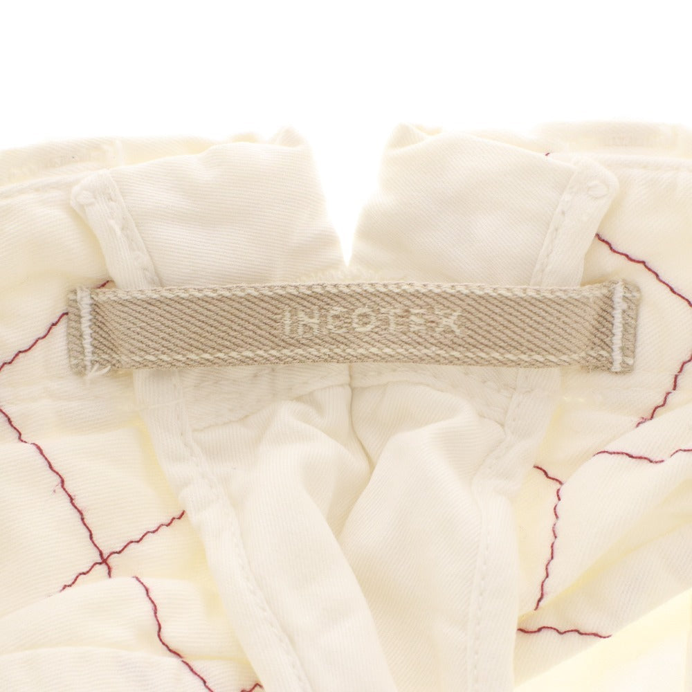 ■ INCOTEX インコテックス パンツ ボトムス ファスナー ポケット ボタン メンズ 31 アイボリー系 ホワイト系