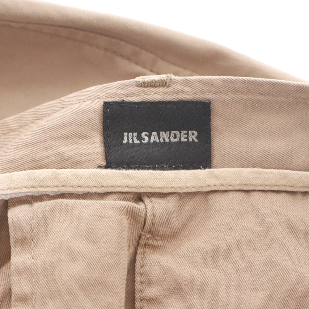 ■ JIL SANDER ジルサンダー パンツ ボトムス ファスナー ボタン ポケット 無地 メンズ ベージュ系
