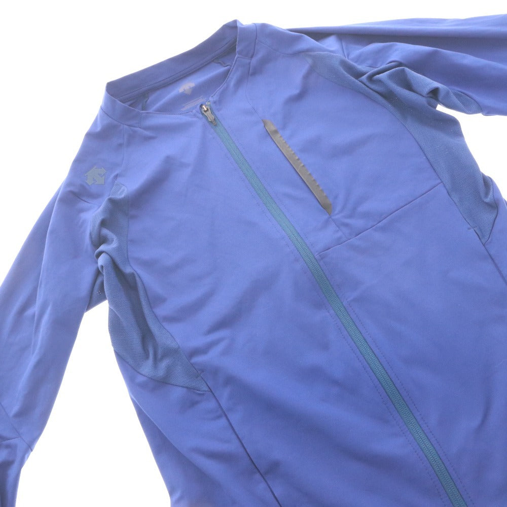 ■ DESCENTE デサント ジャケット パーカー アウター 長袖 ファスナー 無地 胸ポケット メンズ M ブルー系