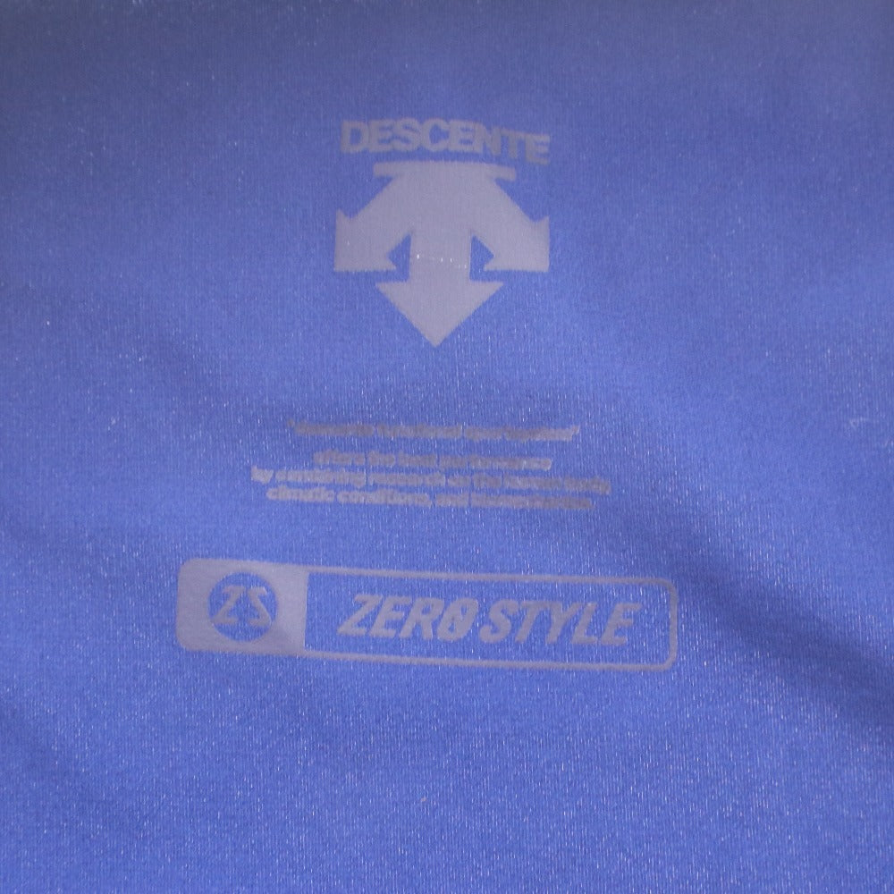■ DESCENTE デサント ジャケット パーカー アウター 長袖 ファスナー 無地 胸ポケット メンズ M ブルー系