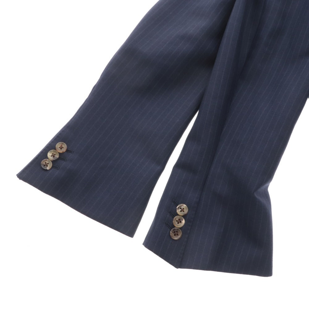 ■ Dormeuil three-piece suit set up jacket, slacks and vest for men D6/48 78 navy