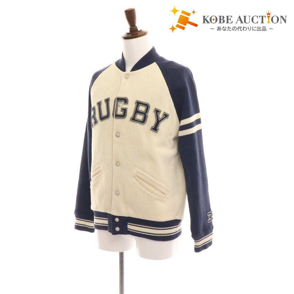 ■ Ralph Lauren Rugby Stadium Jumper Reversible Blouson Outerwear Men's M White Navy