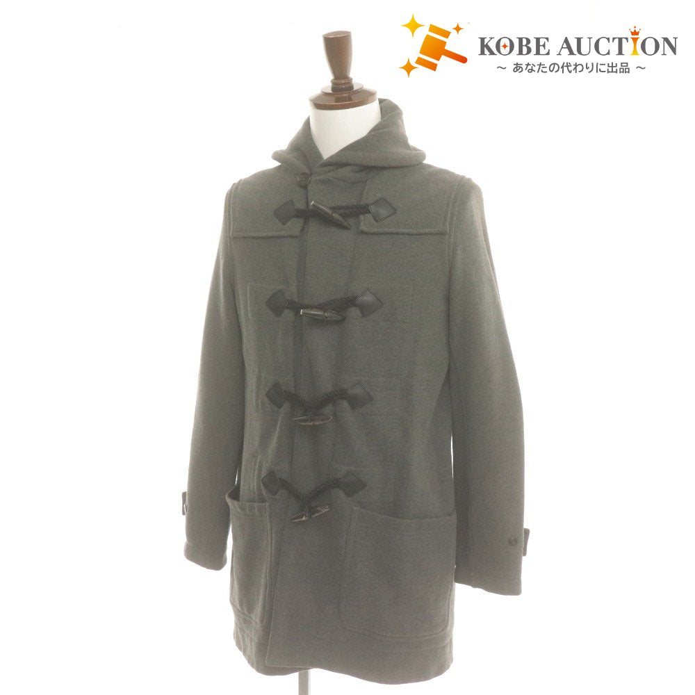 ■ ラルフローレン ダッフルコート 長袖 アウター 襟 靴翼 ロゴ ワッペン メンズ M グレー