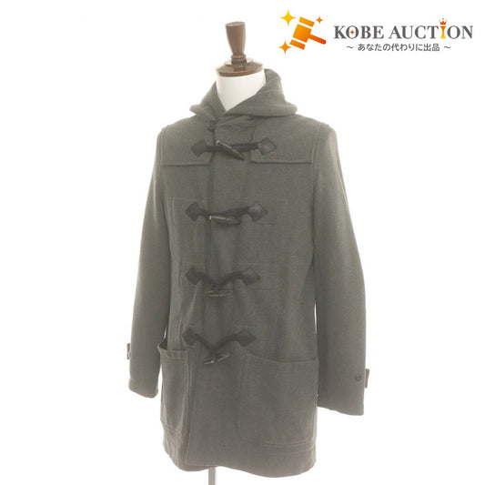 ■ ラルフローレン ダッフルコート 長袖 アウター 襟 靴翼 ロゴ ワッペン メンズ M グレー