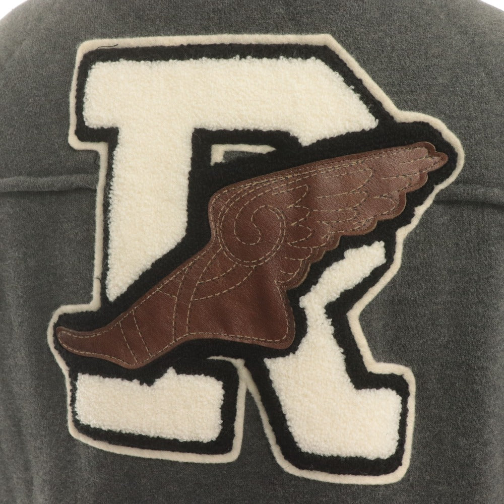 ■ ラルフローレン ダッフルコート 長袖 アウター 襟 靴翼 ロゴ ワッペン メンズ M グレー