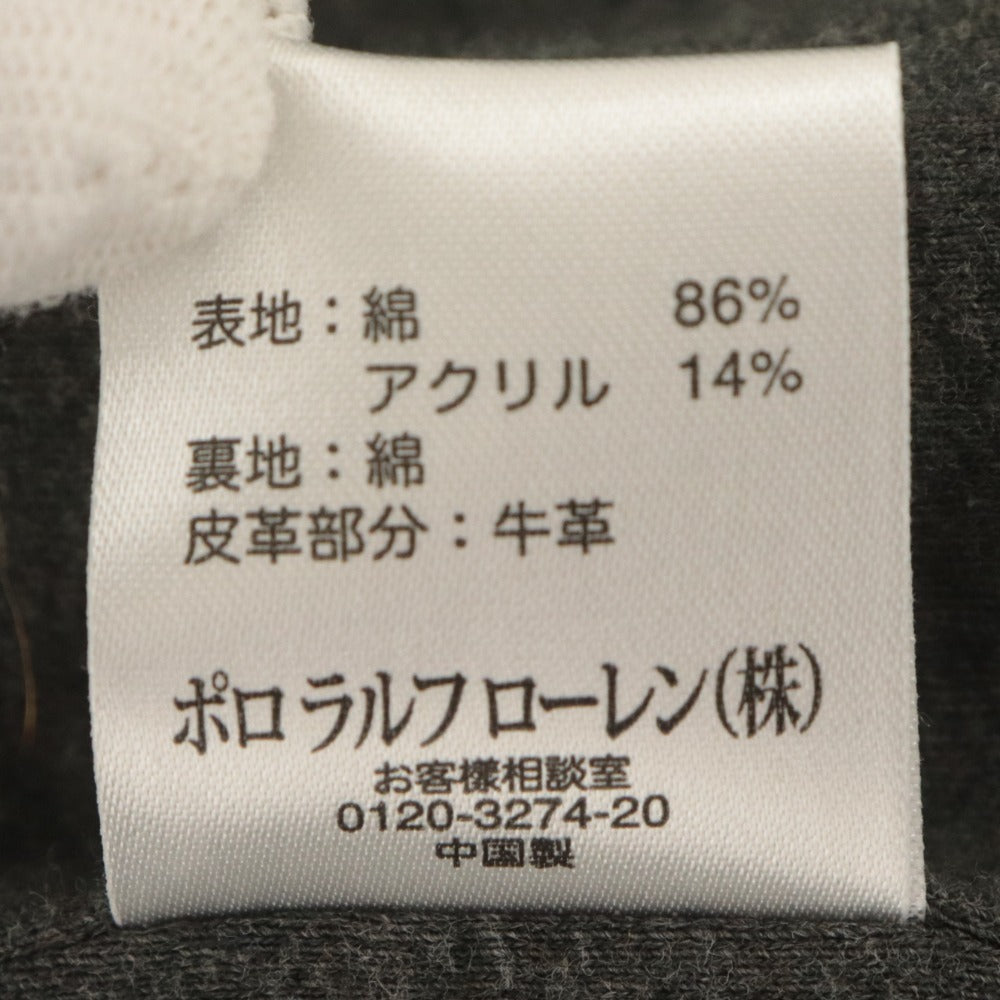 ■ ラルフローレン ダッフルコート 長袖 アウター 襟 靴翼 ロゴ ワッペン メンズ M グレー