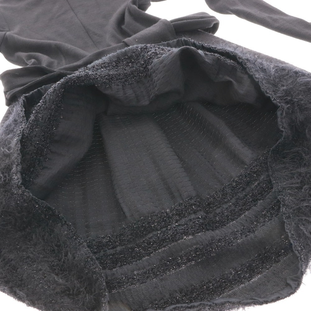 ■ リル プー ロートル LiL POUR L'AUTRE ひざ丈ニットワンピース 長袖 フランス製 タック 切り替え レディース