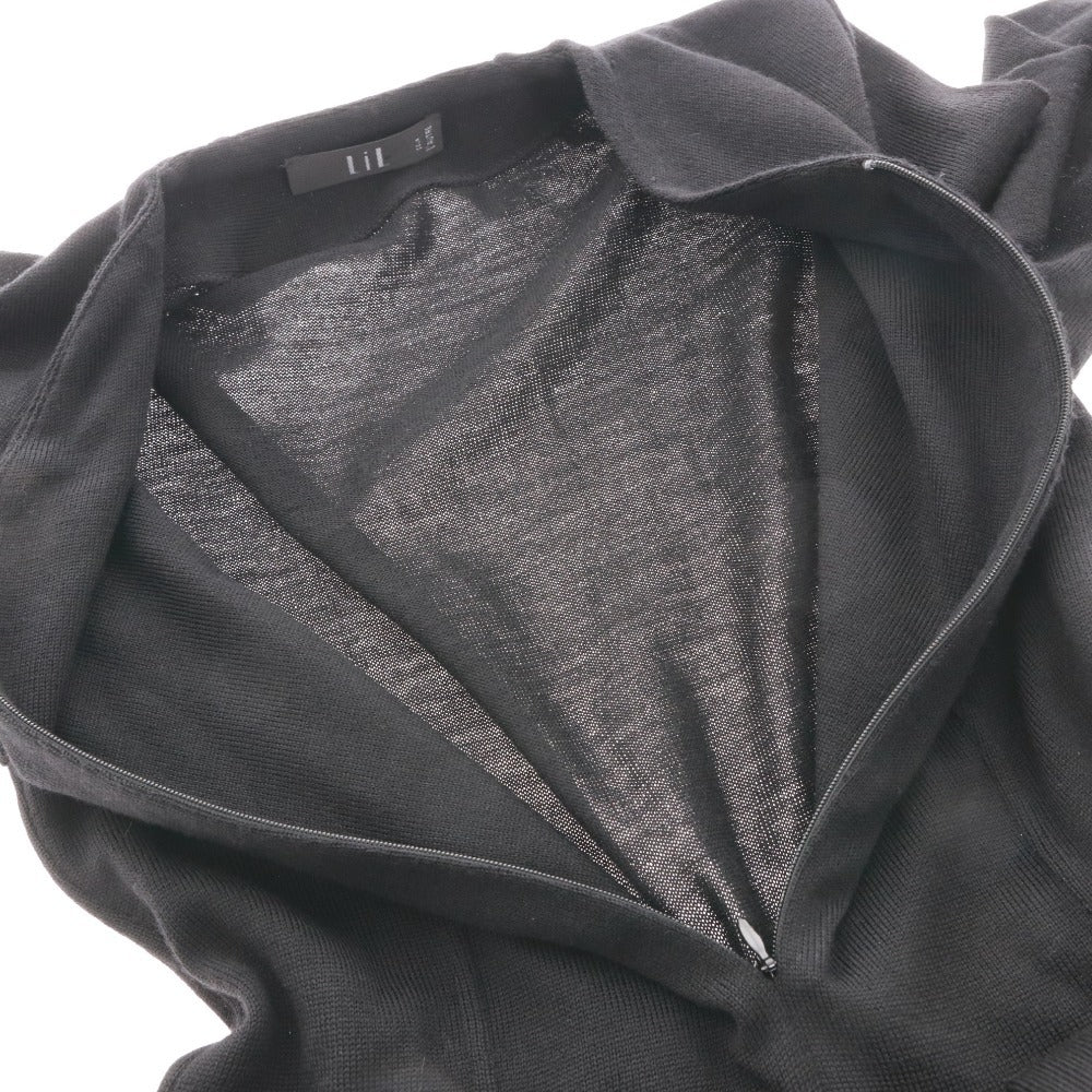 ■ リル プー ロートル LiL POUR L'AUTRE ひざ丈ニットワンピース 長袖 フランス製 タック 切り替え レディース