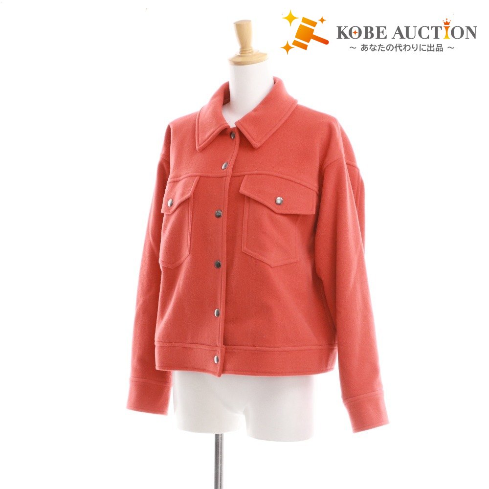 ■ ダーマコレクション ジャケット 長袖 アウター ショートコート ディノス 日本製 レディース 13号 オレンジ