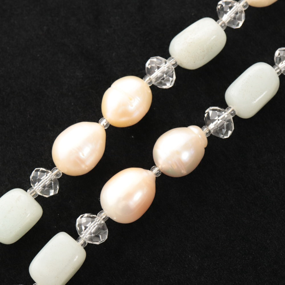 ■ ネックレス 天然石 アクセサリー アマゾナイト パール イエロージェイド ターコイズ 100g