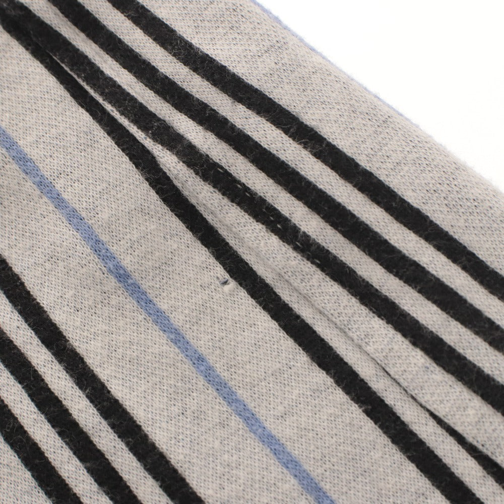 ■ BUBERRY BLACK LABEL バーバリー ブラックレーベル シャツ 長袖 トップス ストライプ 刺繍 コットン メンズ 3 グレー系