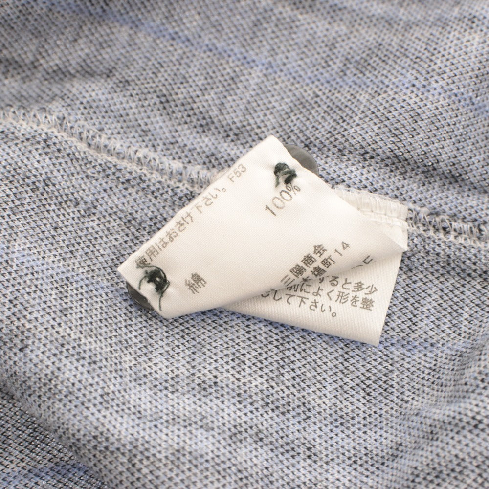 ■ BUBERRY BLACK LABEL バーバリー ブラックレーベル シャツ 長袖 トップス ストライプ 刺繍 コットン メンズ 3 グレー系