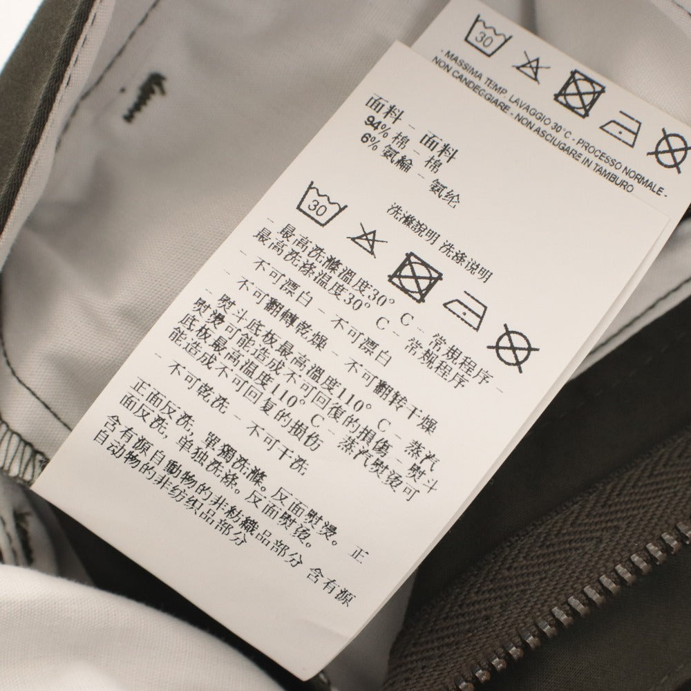 ■ EMPORIO ARMANI エンポリオ アルマーニ チノパン ボトムス コットン混 プリント メンズ 44 カーキ系
