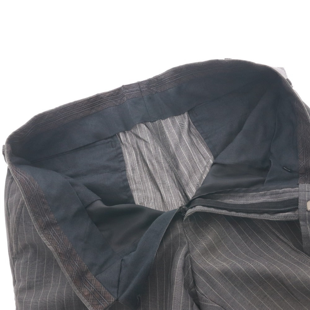 ■ BURBERRY BLACK LABEL バーバリー ブラックレーベル スーツ セットアップ ボタン ポケット ファスナー メンズ 40 ダークグレー系