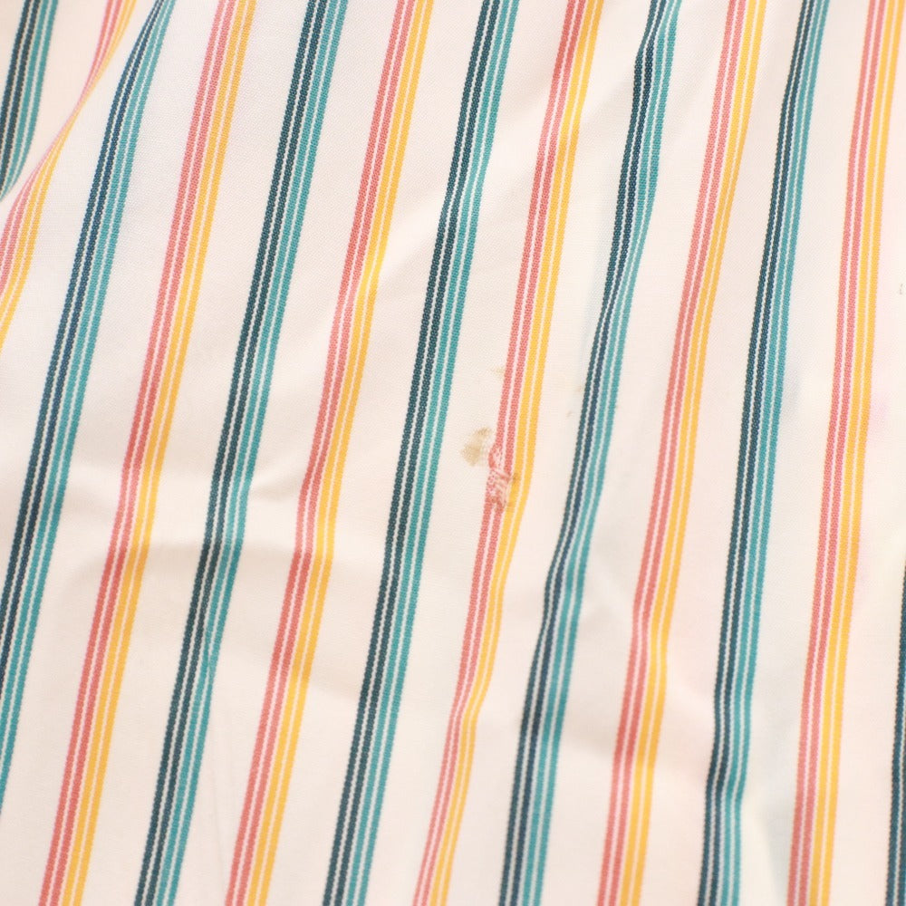 ■ Paul Smith ポールスミス シャツ トップス 長袖 襟 ボタン 胸ポケット ストライプ メンズ M マルチカラー