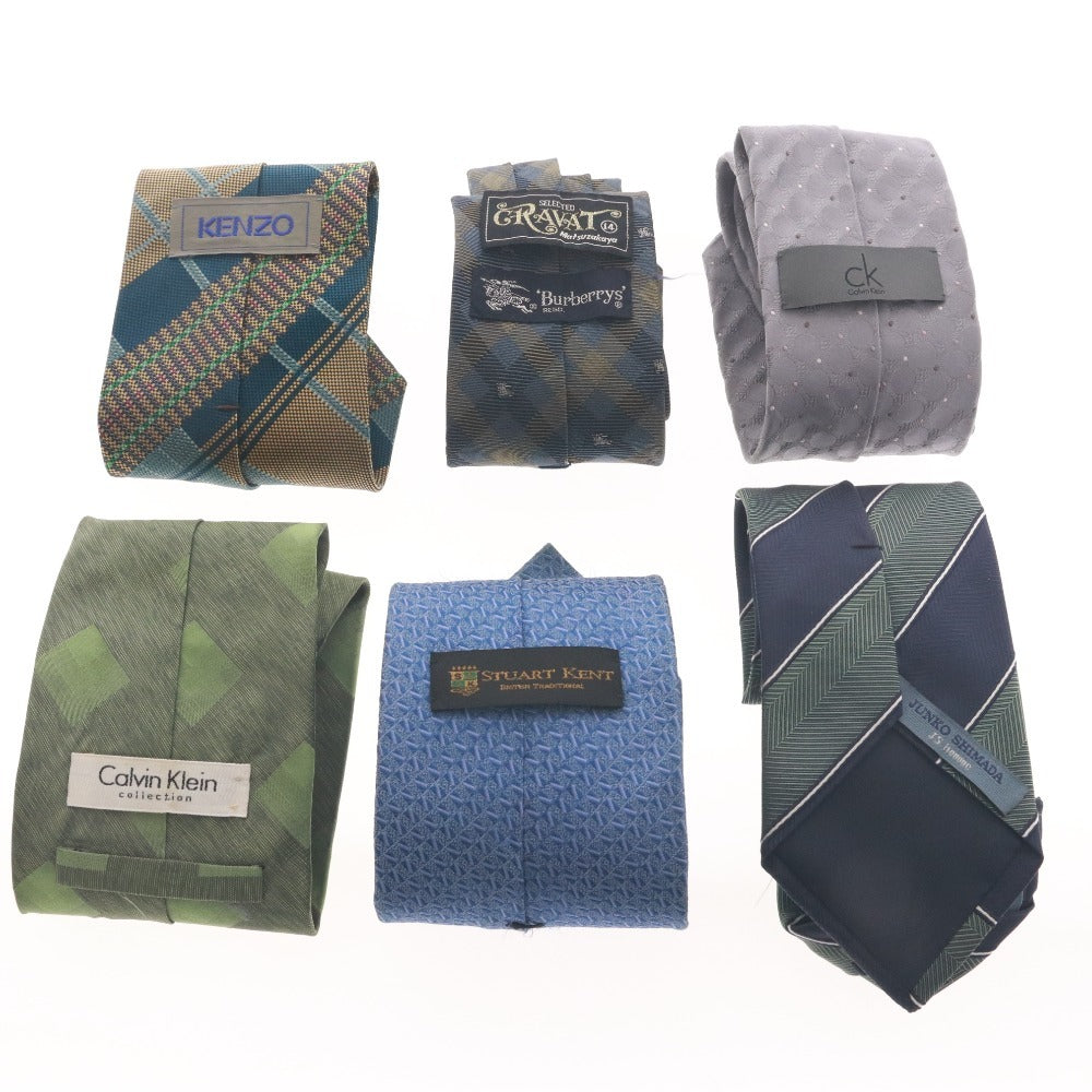 ■ カルバンクライン スチュアートケント バーバリーズ ケンゾー ジュンコシマダ ネクタイ 6本セット まとめ売り 服飾小物