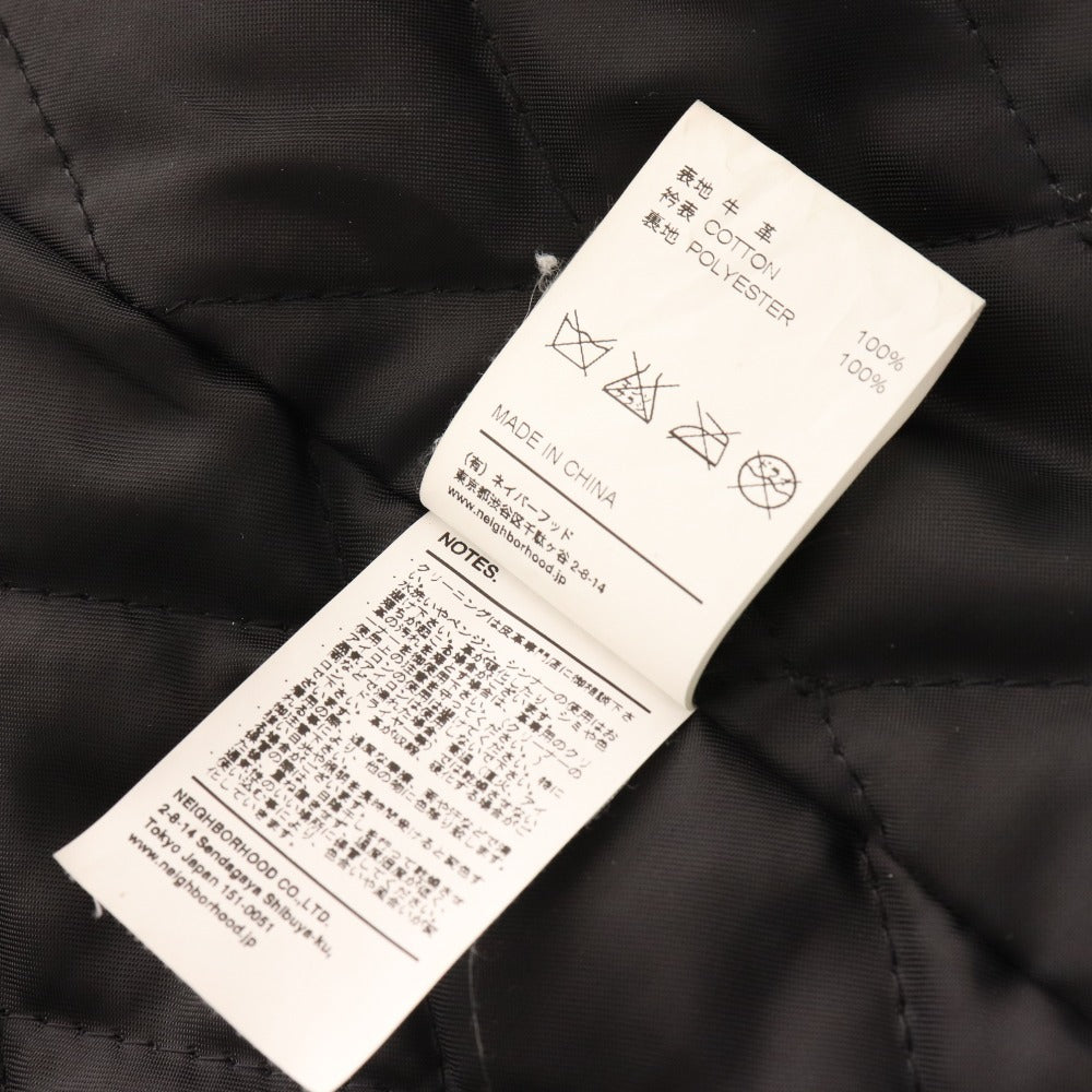 ■ ネイバーフッド レザージャケット ライダースジャケット アウター 革ジャン 牛革 コーデュロイ メンズ M ブラック