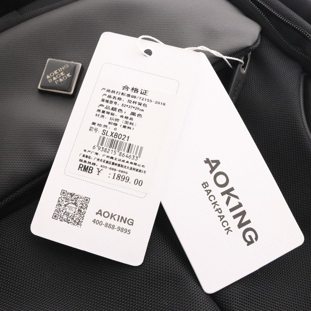 ■ AOKING キャリーバッグ 2way AOKING BACKPACK SLX8021 メンズ ブラック キャリーケース リュックサック 鞄 旅行 出張 タグ付き