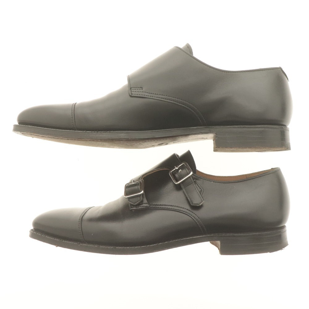 ■ クロケットアンドジョーンズ レザーシューズ 5170 U73698 革靴 ダブルモンクストラップ メンズ 6(24.5-25相当） ブラック 付属品付き