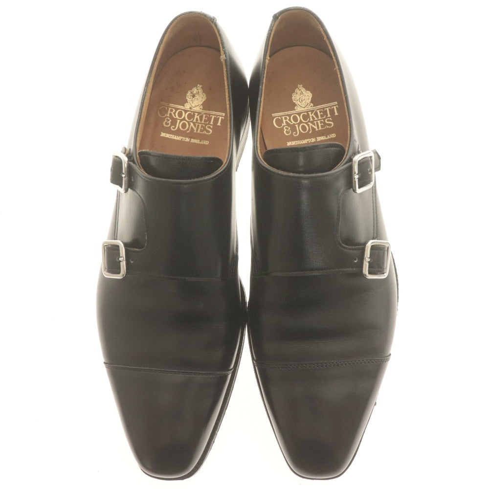 ■ クロケットアンドジョーンズ レザーシューズ 5170 U73698 革靴 ダブルモンクストラップ メンズ 6(24.5-25相当） ブラック 付属品付き
