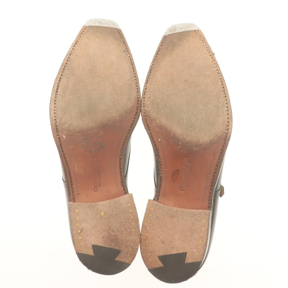 ■ クロケットアンドジョーンズ レザーシューズ 5170 U73698 革靴 ダブルモンクストラップ メンズ 6(24.5-25相当） ブラック 付属品付き