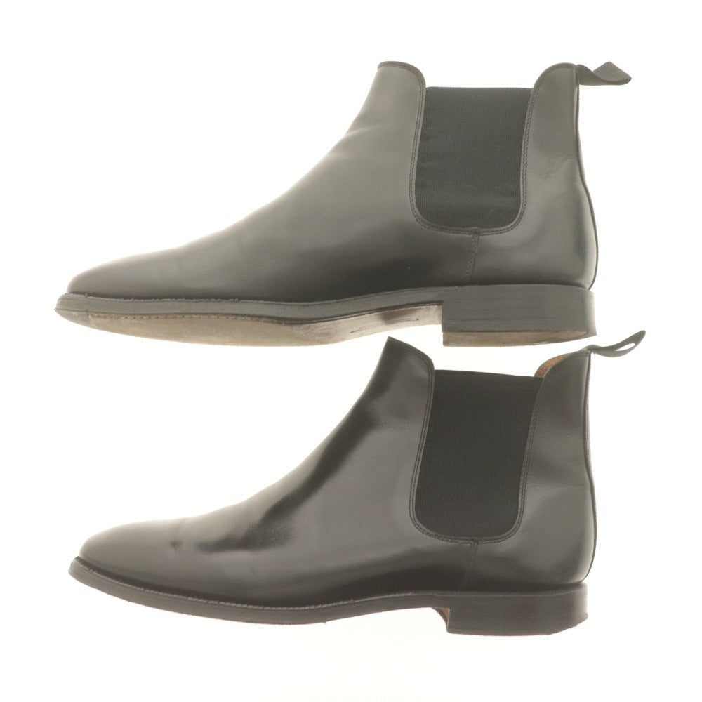 Crockett &amp; Jones Chelsea Boots 8831 U72432, Side Gore, Men's, Size 6 1/2 (equivalent to 25-25.5), Black, Includes Accessories