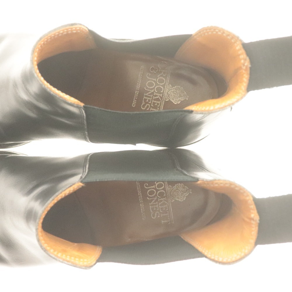 Crockett &amp; Jones Chelsea Boots 8831 U72432, Side Gore, Men's, Size 6 1/2 (equivalent to 25-25.5), Black, Includes Accessories