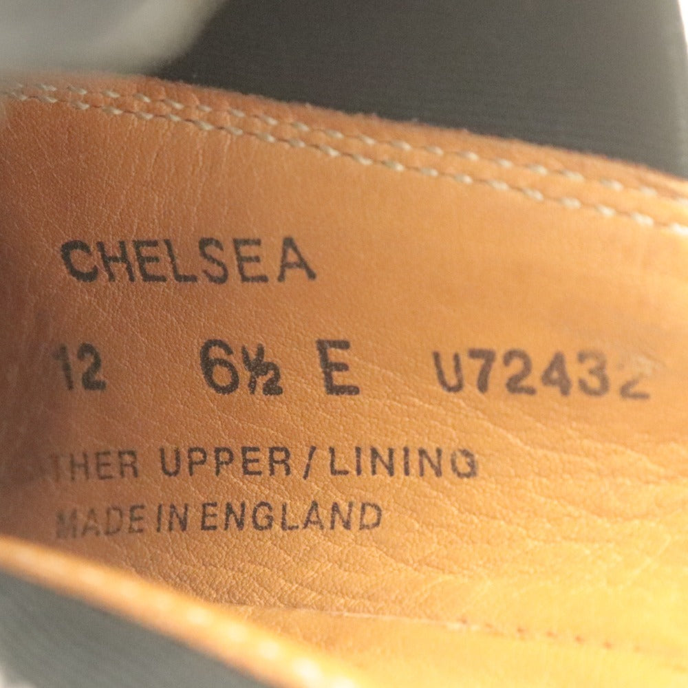 Crockett &amp; Jones Chelsea Boots 8831 U72432, Side Gore, Men's, Size 6 1/2 (equivalent to 25-25.5), Black, Includes Accessories