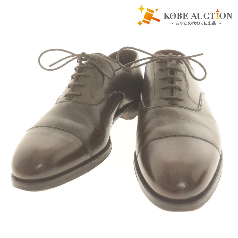 George Cleverley Dress Shoes 48401 Leather Cap Toe Business Shoes Men's Size 6 (equivalent to 24.5cm) Brown with Accessories