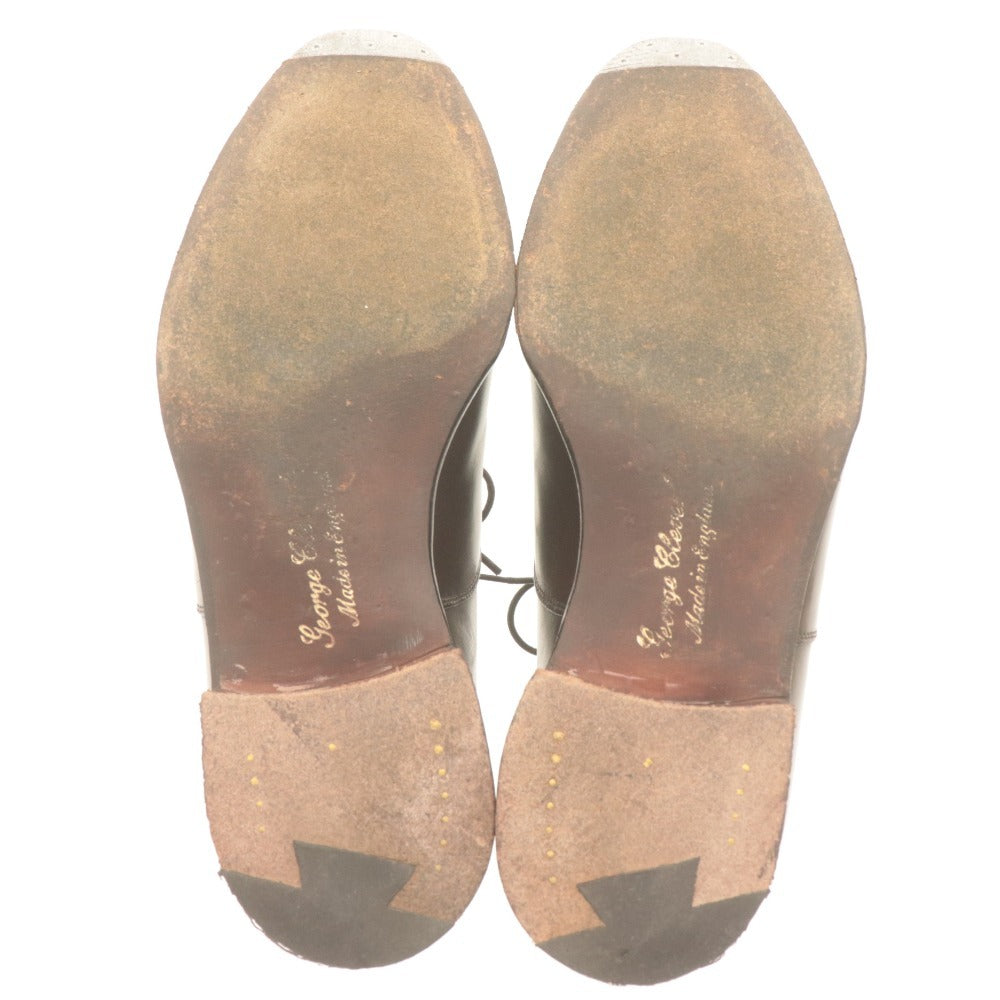 George Cleverley Dress Shoes 48401 Leather Cap Toe Business Shoes Men's Size 6 (equivalent to 24.5cm) Brown with Accessories