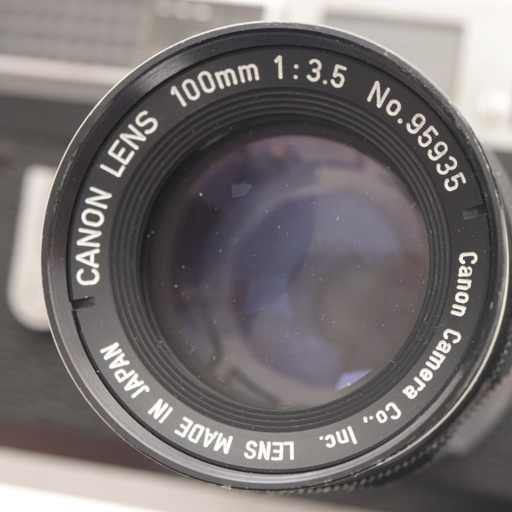 ■ キャノン カメラ Canon7 No.808045 フィルムカメラ レンズ 100mm 1:3.5 No.95935 動作確認済み